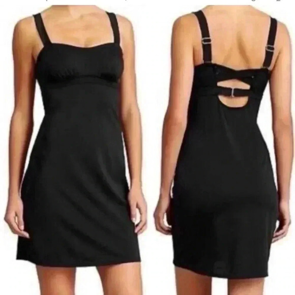 ATHLETA Pura Dress Black Strappy Fitted Cups Adjustable Straps - Picture 1 of 12